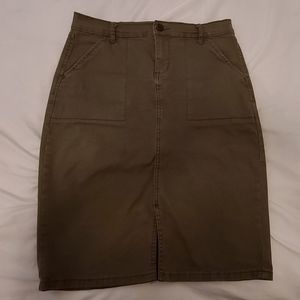 Green army skirt